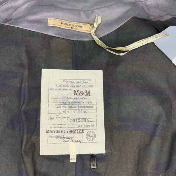 Home Store Mandarin & Mint Women's Gray utility military influence Jacket Medium - Picture 15 of 16